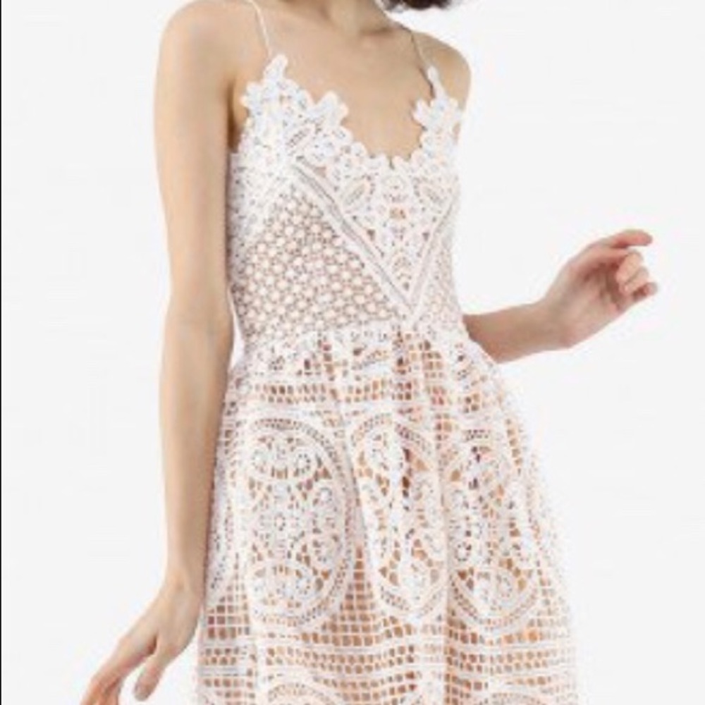 Chicwish Moonlit Night Cross Back Crochet Dress